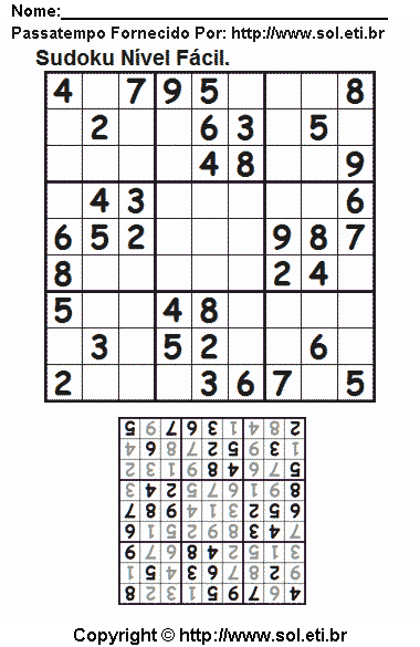 Sudoku Para Imprimir Com Respostas 393