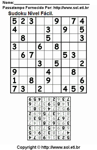 Sudoku Para Imprimir Com Respostas 40