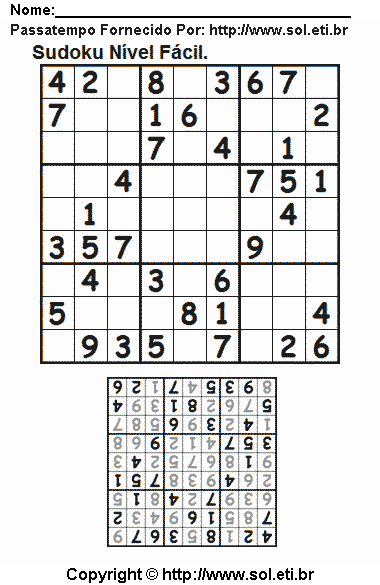Sudoku Para Imprimir Com Respostas 402