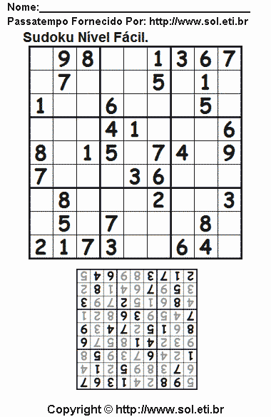 Sudoku Para Imprimir Com Respostas 403