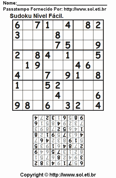 Sudoku Para Imprimir Com Respostas 404