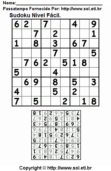Sudoku Para Imprimir Com Respostas 408