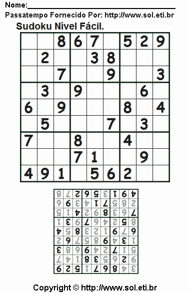 Sudoku Para Imprimir Com Respostas 410