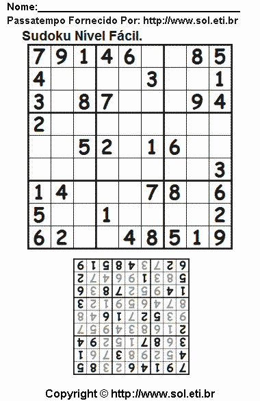 Sudoku Para Imprimir Com Respostas 411