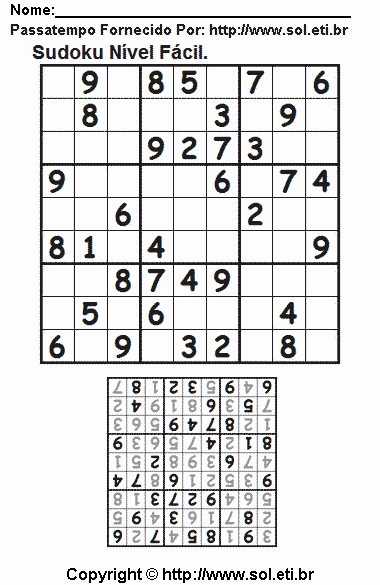 Sudoku Para Imprimir Com Respostas 412