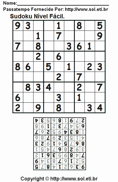 Sudoku Para Imprimir Com Respostas 413