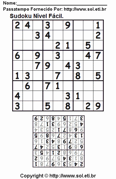 Sudoku Para Imprimir Com Respostas 416