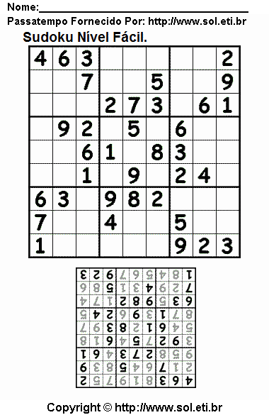 Sudoku Para Imprimir Com Respostas 42