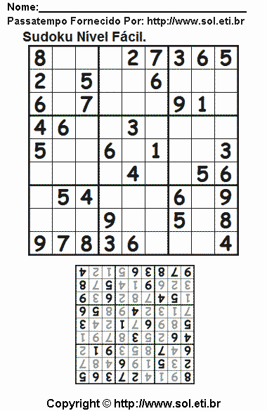 Sudoku Para Imprimir Com Respostas 425