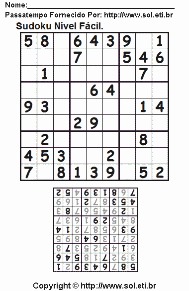 Sudoku Para Imprimir Com Respostas 426