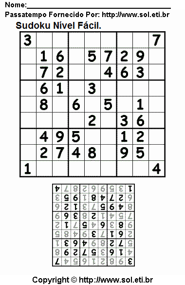 Sudoku Para Imprimir Com Respostas 430