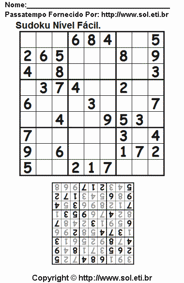 Sudoku Para Imprimir Com Respostas 432
