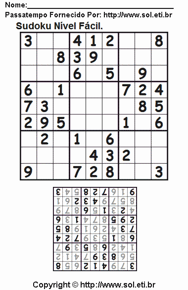 Sudoku Para Imprimir Com Respostas 433