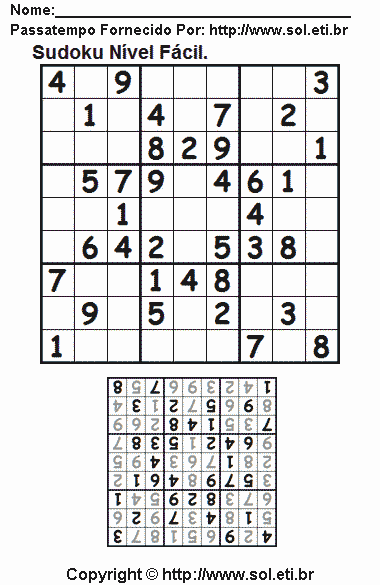 Sudoku Para Imprimir Com Respostas 435