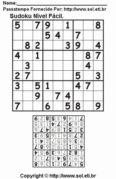 Sudoku Para Imprimir Com Respostas 436