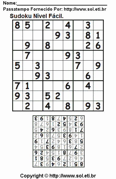 Sudoku Para Imprimir Com Respostas 437