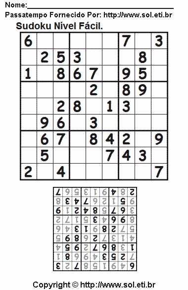 Sudoku Para Imprimir Com Respostas 439