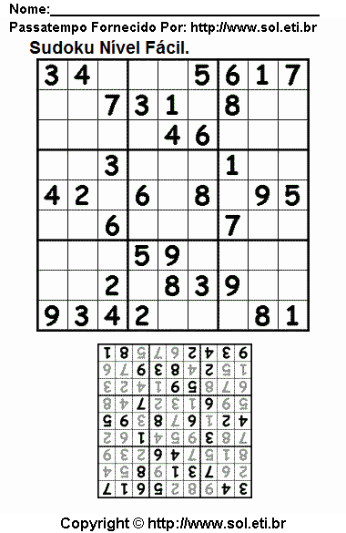 Sudoku Para Imprimir Com Respostas 44