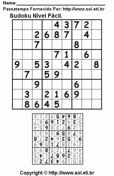 Sudoku Para Imprimir Com Respostas 446