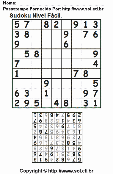 Sudoku Para Imprimir Com Respostas 447