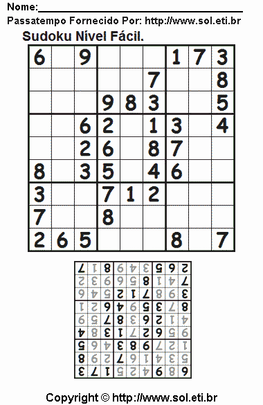 Sudoku Para Imprimir Com Respostas 449
