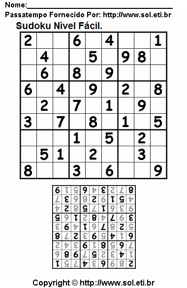 Sudoku Para Imprimir Com Respostas 45