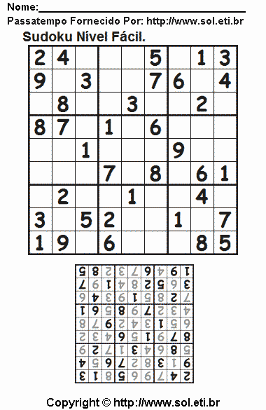 Sudoku Para Imprimir Com Respostas 450