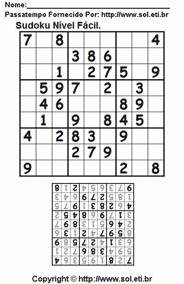 Sudoku Para Imprimir Com Respostas 452