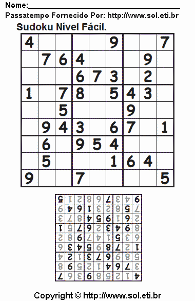 Sudoku Para Imprimir Com Respostas 457
