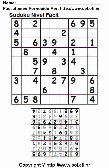 Sudoku Para Imprimir Com Respostas 466