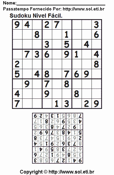 Sudoku Para Imprimir Com Respostas 467