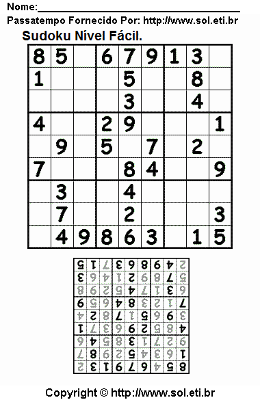 Sudoku Para Imprimir Com Respostas 475