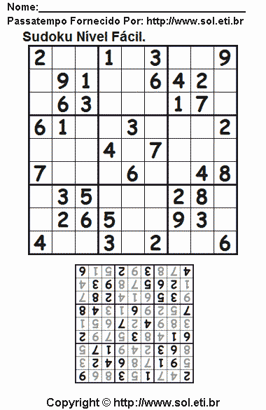Sudoku Para Imprimir Com Respostas 477