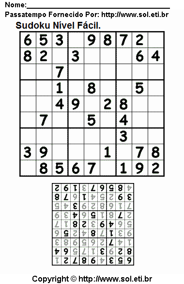 Sudoku Para Imprimir Com Respostas 48