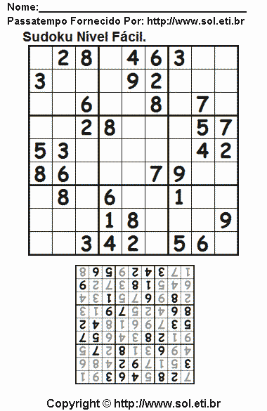 Sudoku Para Imprimir Com Respostas 504