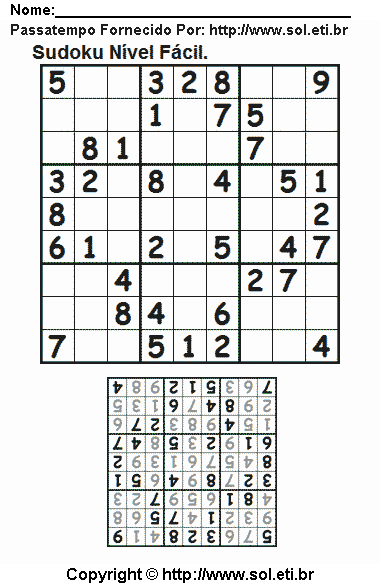 Sudoku Para Imprimir Com Respostas 505