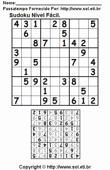 Sudoku Para Imprimir Com Respostas 510