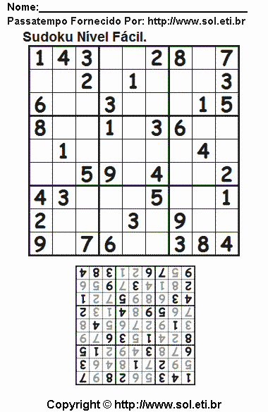 Sudoku Para Imprimir Com Respostas 512