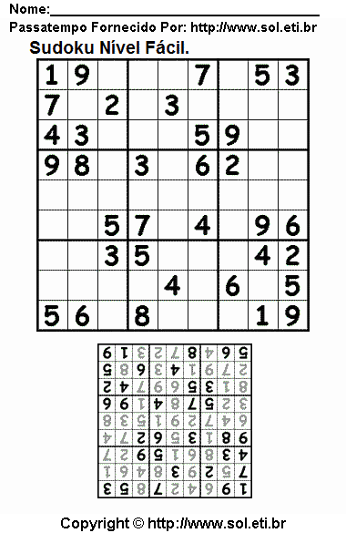 Sudoku Para Imprimir Com Respostas 519