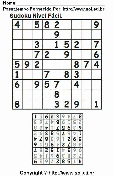 Sudoku Para Imprimir Com Respostas 528