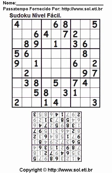 Sudoku Para Imprimir Com Respostas 533