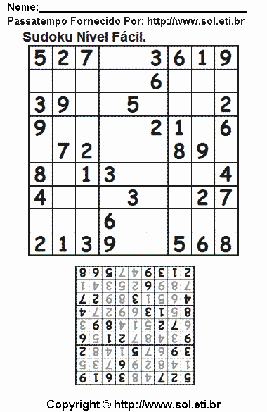 Sudoku Para Imprimir Com Respostas 537