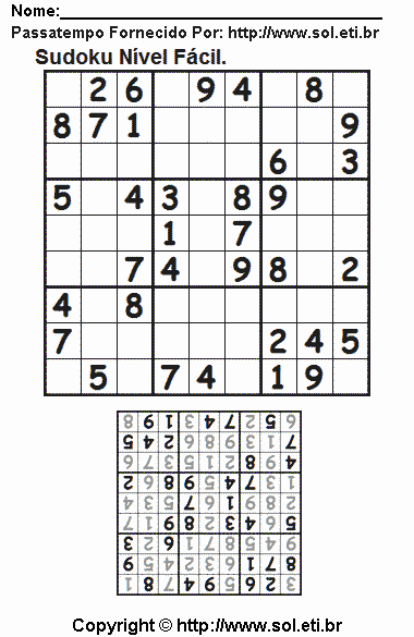 Sudoku Para Imprimir Com Respostas 540