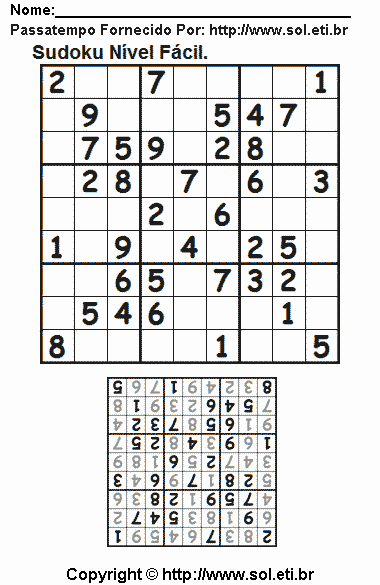 Sudoku Para Imprimir Com Respostas 545