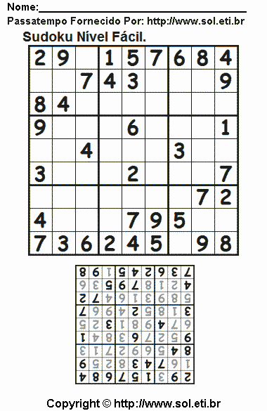 Sudoku Para Imprimir Com Respostas 550