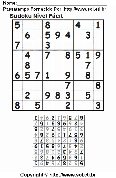 Sudoku Para Imprimir Com Respostas 554