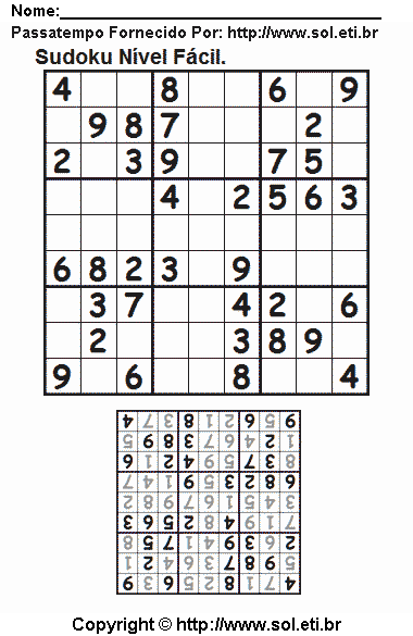 Sudoku Para Imprimir Com Respostas 559