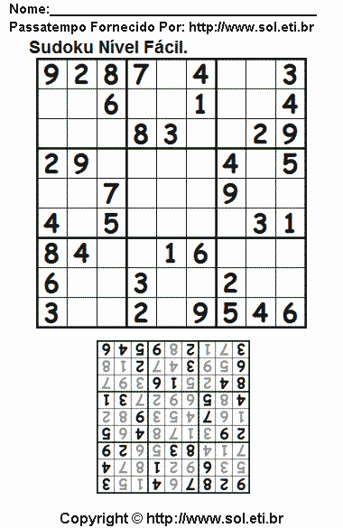 Sudoku Para Imprimir Com Respostas 569