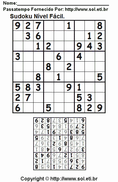 Sudoku Para Imprimir Com Respostas 574