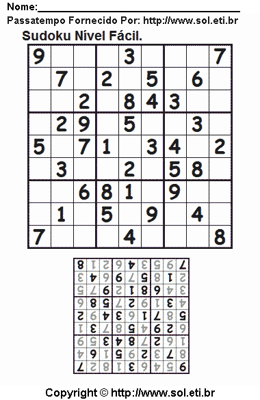 Sudoku Para Imprimir Com Respostas 577